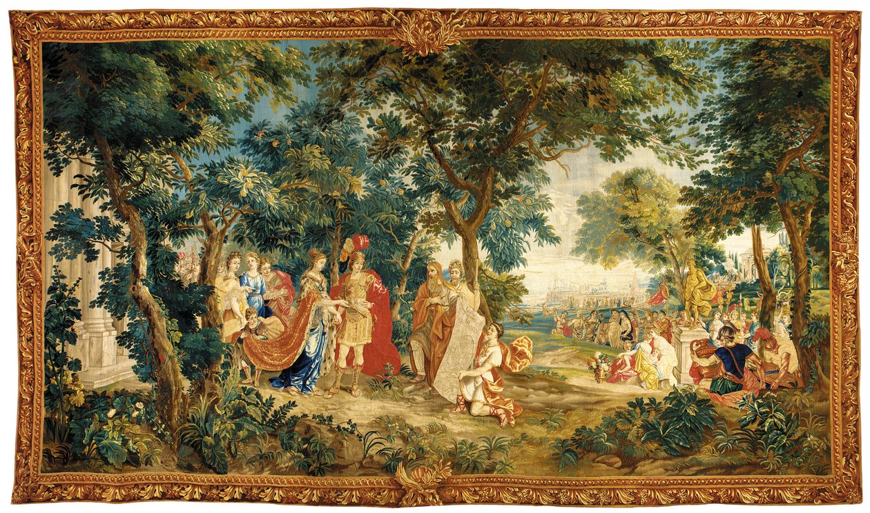 Bruselská historická tapisérie, konec 17. století (vlna a hedvábí) od Heinrich II Reydams