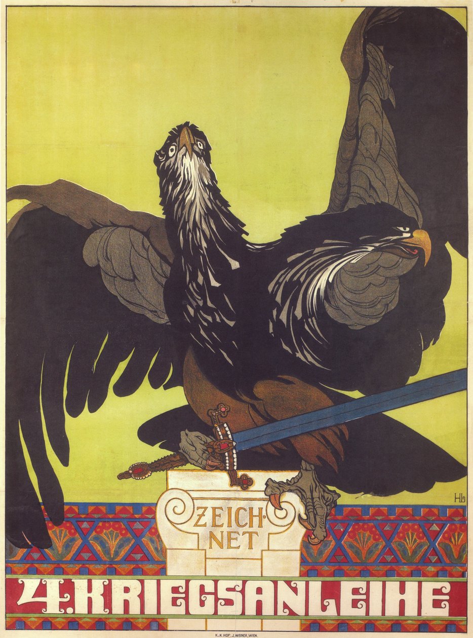 Předplaťte si čtvrtou válečnou půjčku - Předplaťte čtvrtou válečnou půjčku - Lefler, Heinrich (1863-1919) - 1916 - Barevná litografie - Soukromá sbírka od Heinrich Lefler