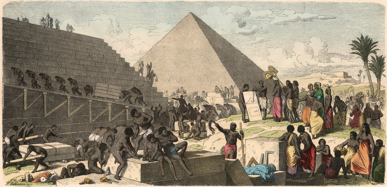 Starověký Egypt: Postavte pyramidy, 1866 od Heinrich Leutemann