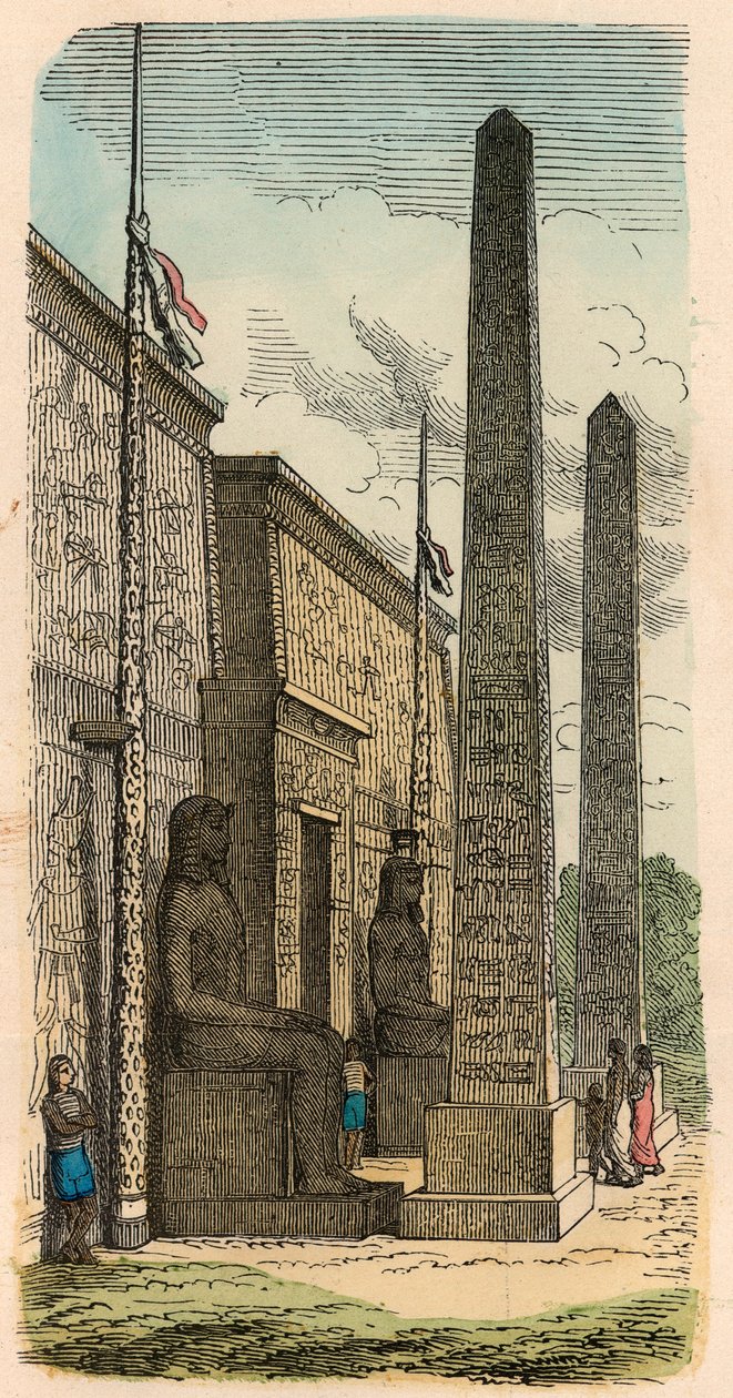 Starověký Egypt: Vstup do palácového chrámu od Heinrich Leutemann