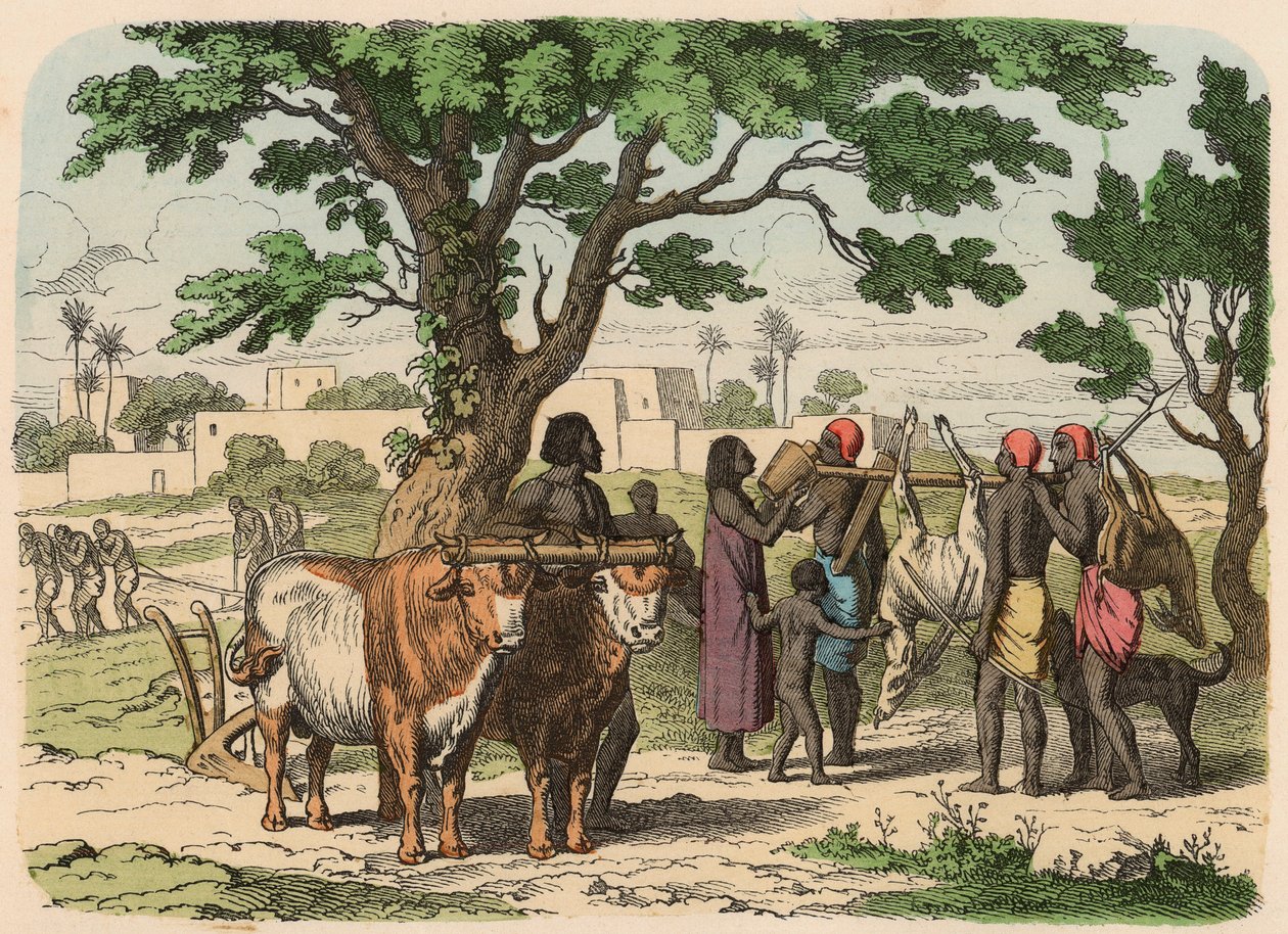 Starověký Egypt: zemědělství a lov od Heinrich Leutemann
