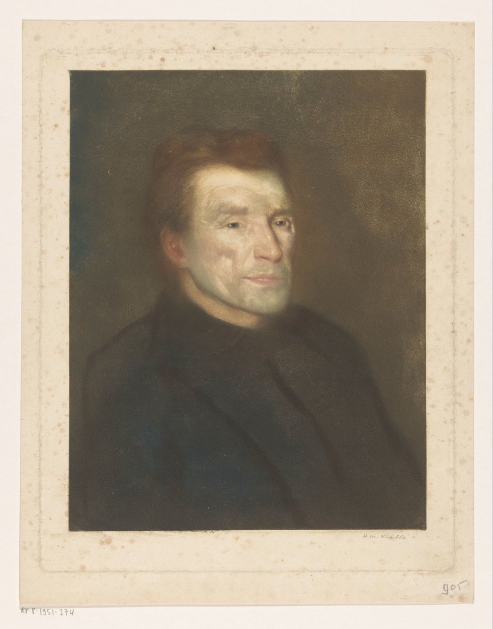 Portrét neznámého muže od Heinrich M. Krabbé (signed by artist)