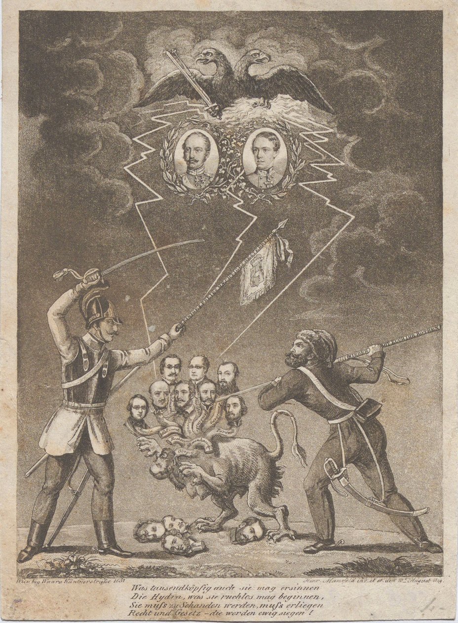 Alegorie potlačení maďarské revoluce v roce 1849, 1849. od Heinrich Mansfeld