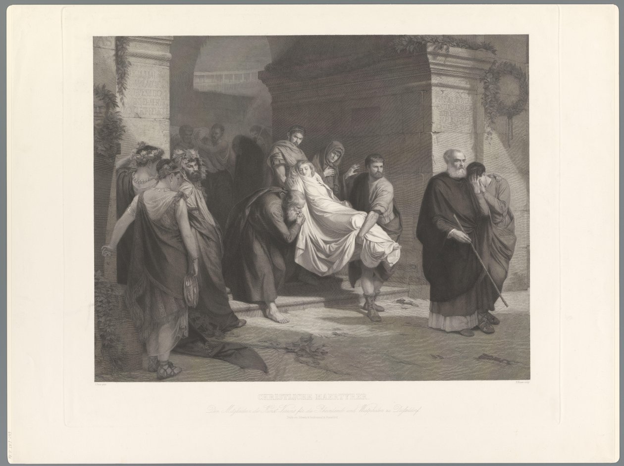 Křesťanští mučedníci jsou uneseni Christliche Maertyrer od Heinrich Nuesser