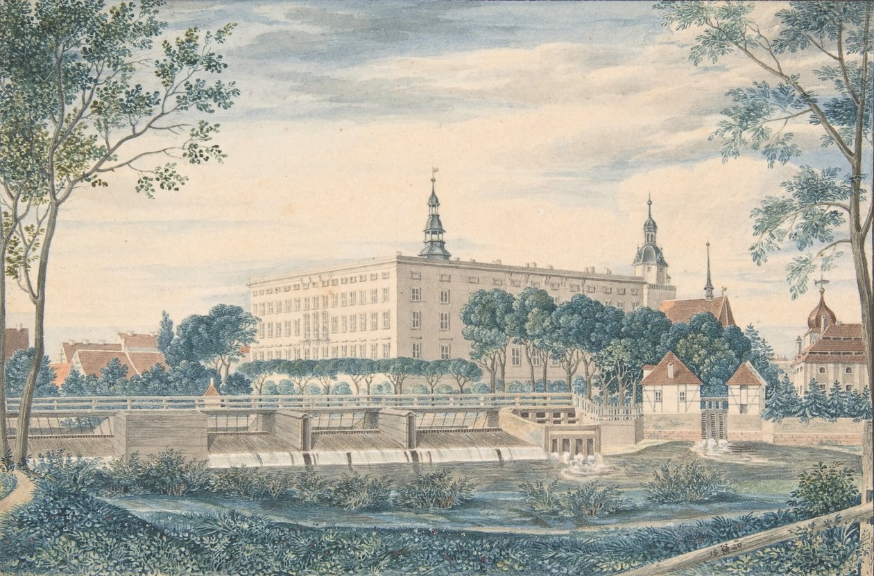 Pohled na hrad Dessau od východu, 1820. od Heinrich Olivier