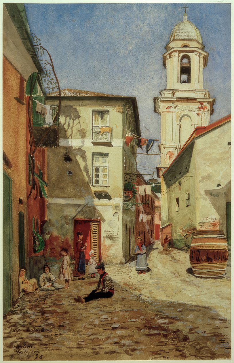 H.Petersen-Flensburg, ulice v Sestri Levante od Heinrich Petersen Flensburg