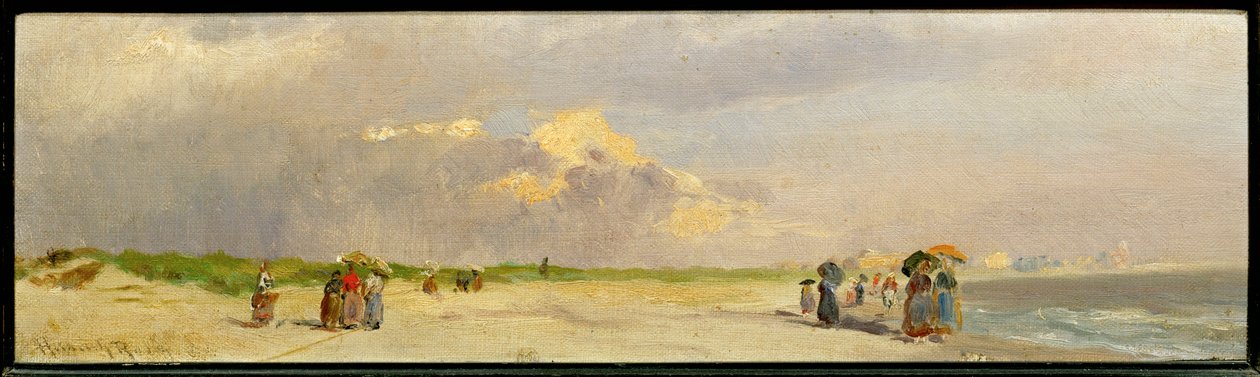 Ženy z Katwijku na pláži od Heinrich Rasch