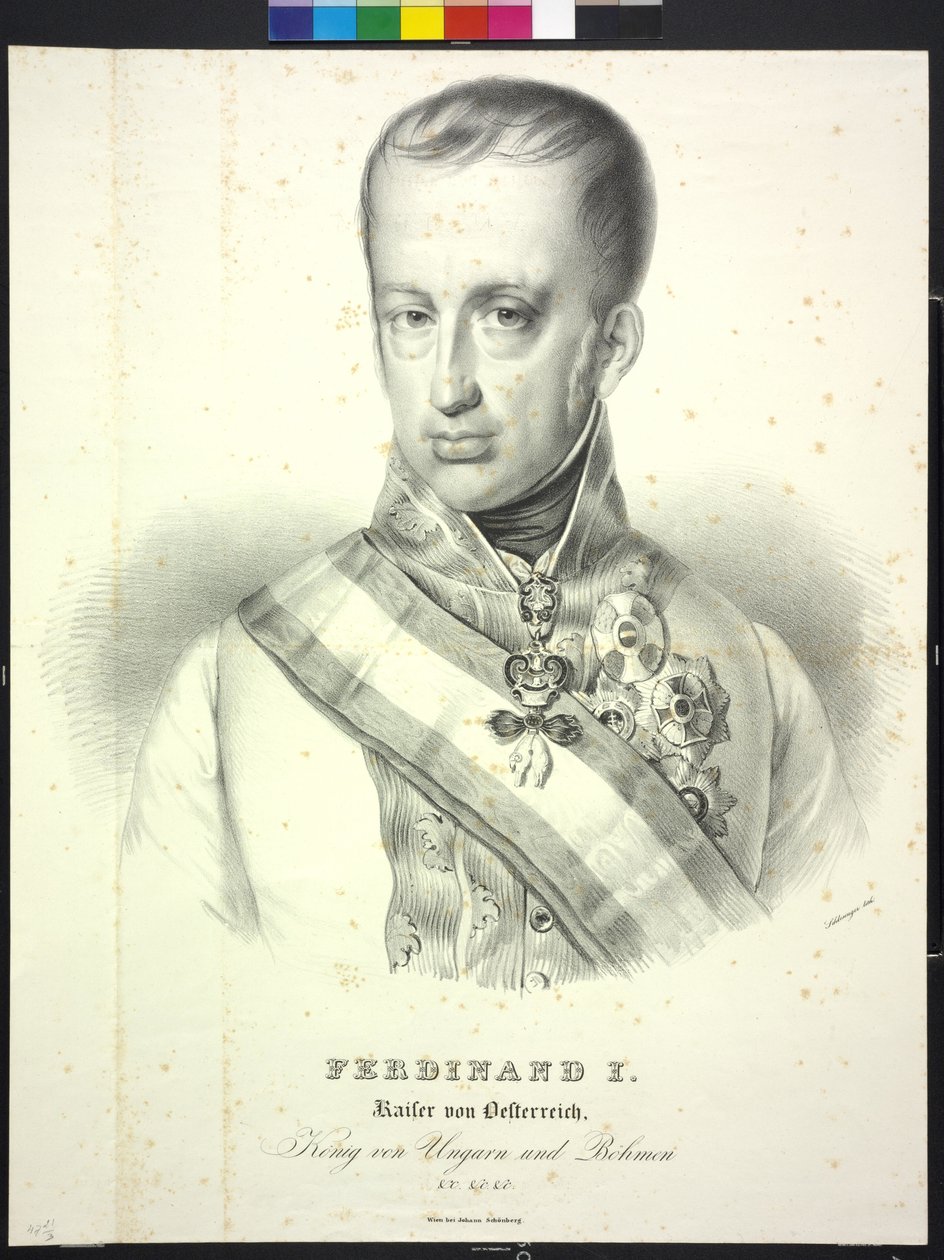Ferdinand I. císař rakouský od Heinrich Wilhelm Schlesinger