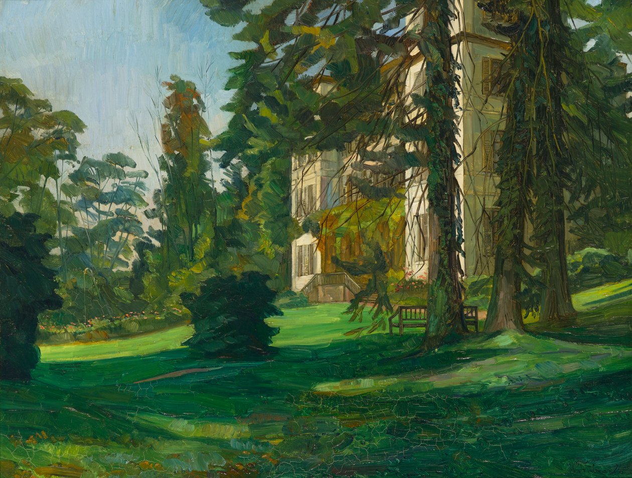 Schloss Hemsbach (olej na plátně) od Heinrich Wilhelm Trübner