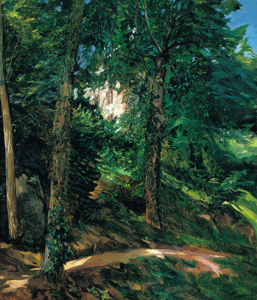 Zámek v Lichtenberg v Odenwald, 1900 od Heinrich Wilhelm Trübner