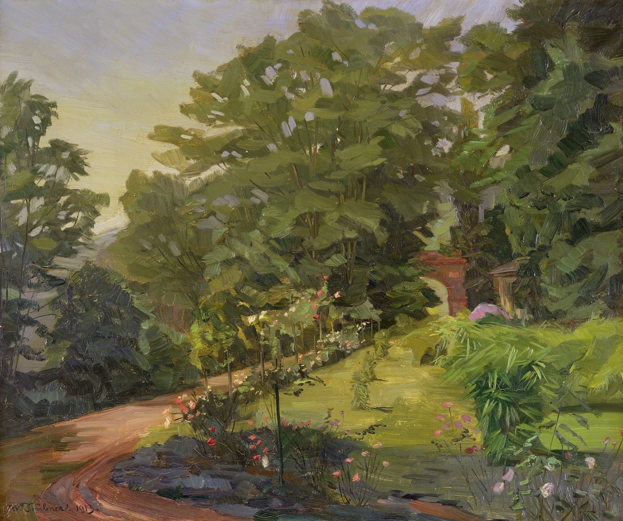 Růžová zahrada od Heinrich Wilhelm Truebner