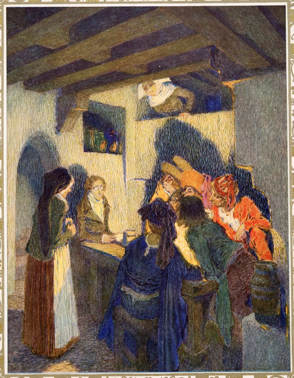 Goloshes of Fortune z Pohádek Hanse Christiana Andersena, hospoda. 1911 od Heinrich and Urban Lefler