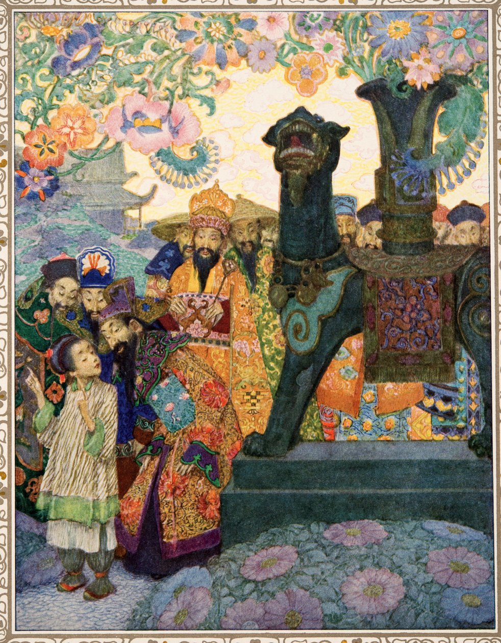Slavík z pohádek Hanse Christiana Andersena, hospoda. 1911 od Heinrich and Urban Lefler