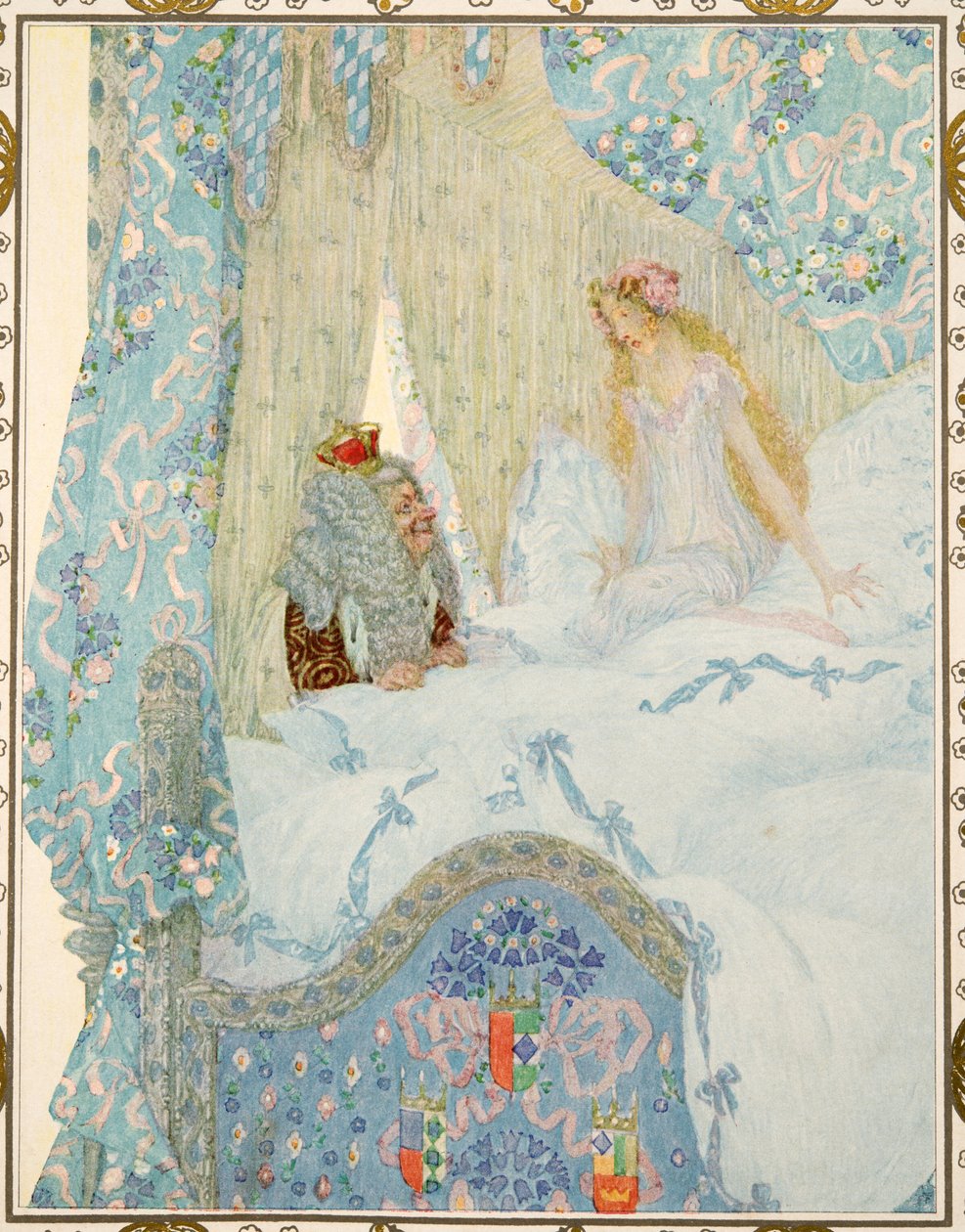 Princezna na hrášku z Pohádek Hanse Christiana Andersena, hospoda. 1911 od Heinrich and Urban Lefler