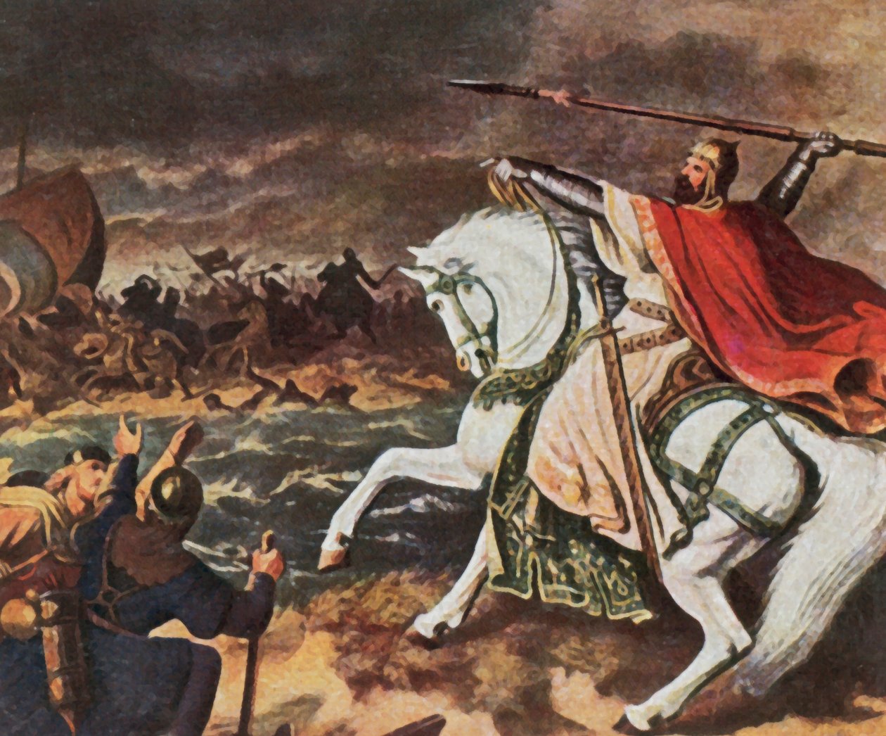 Císař Ota Veliký, 912-973 (barevná litografie) od Heinrich von Rustige
