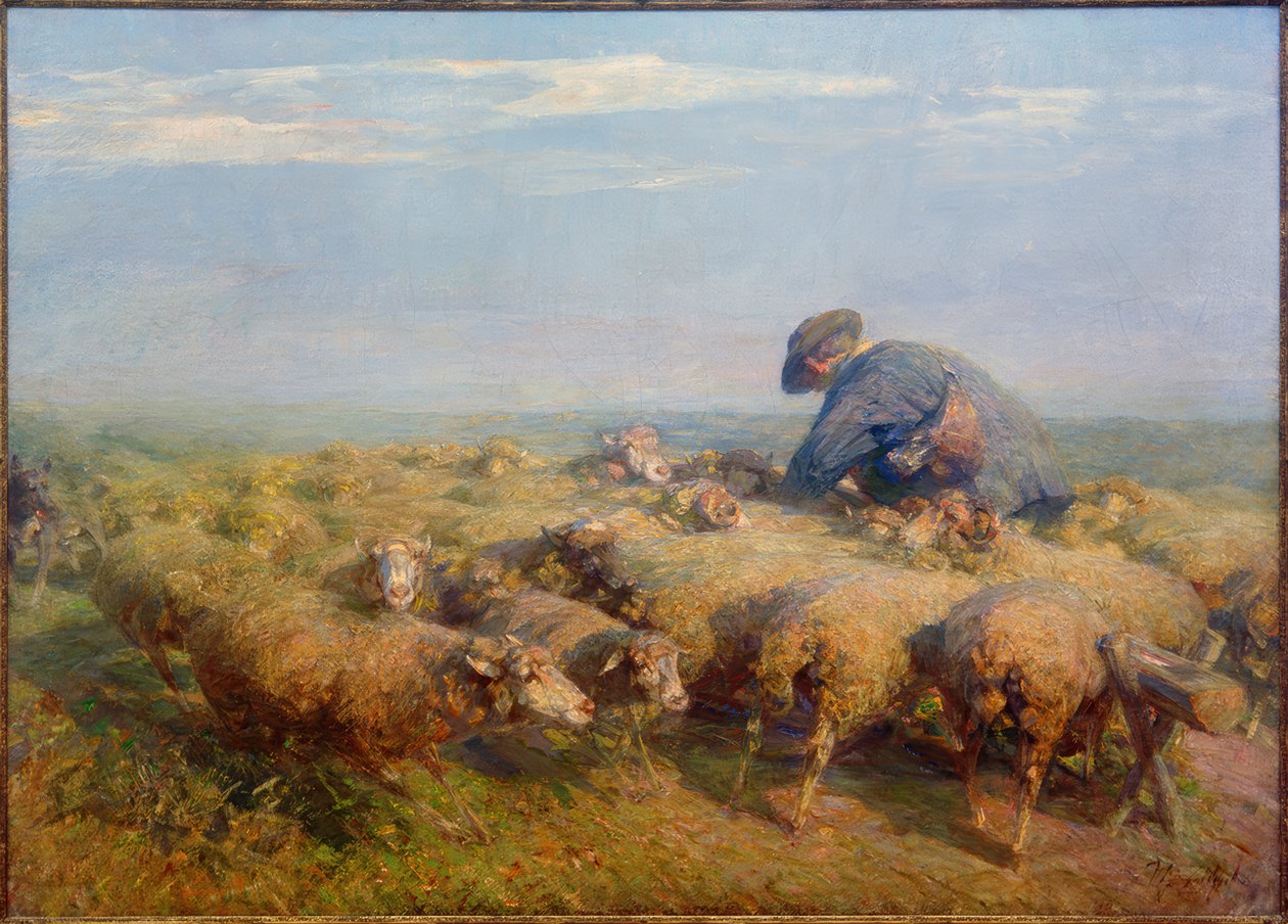 Stádo ovcí od Heinrich von Zügel