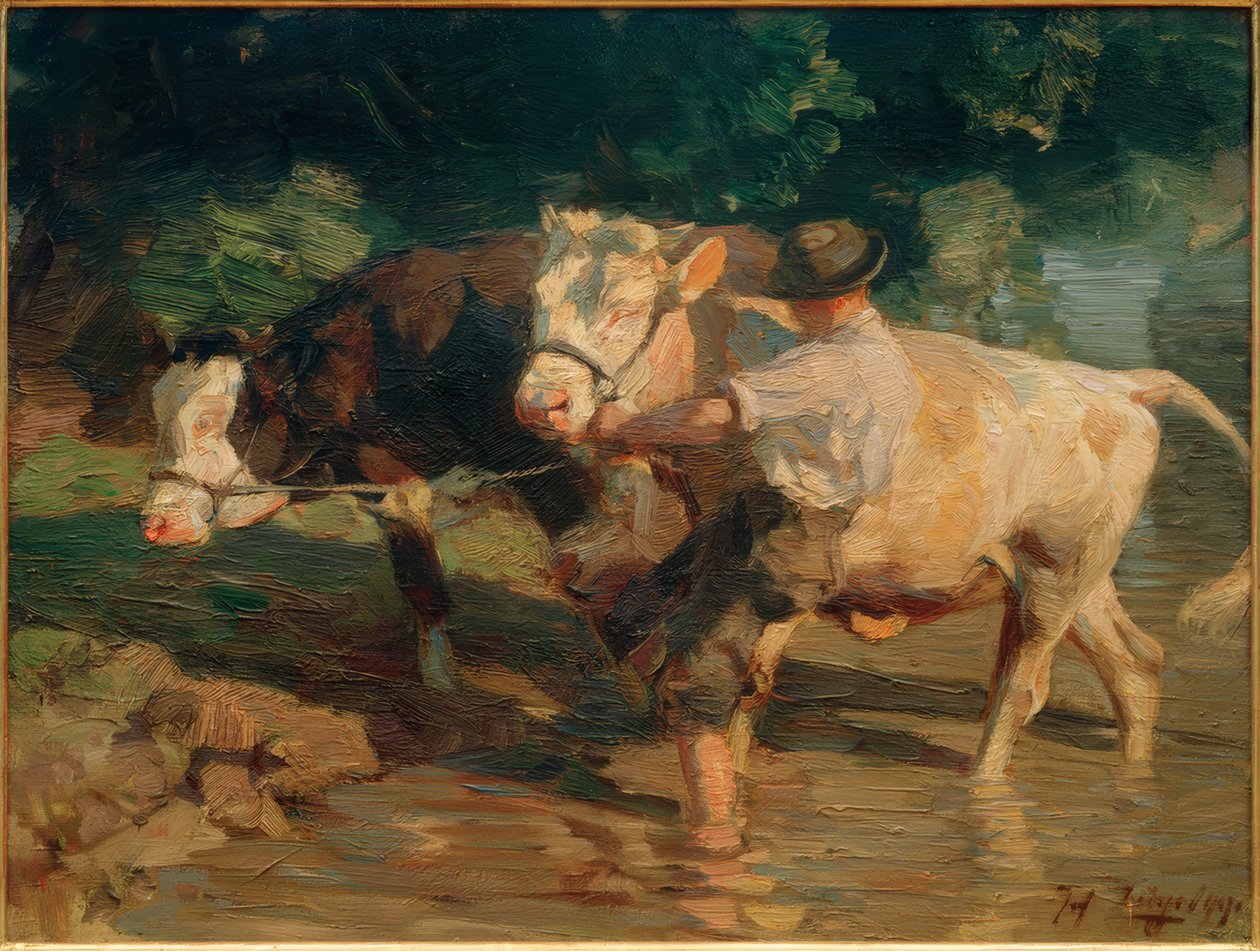 Hell and black check od Heinrich von Zügel