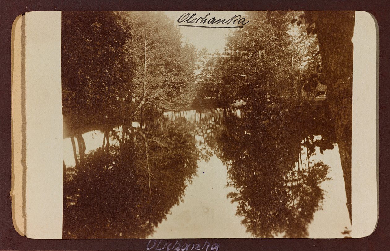 První světová válka: „Ukrajina v letech 1914-1916 během invaze německé armády. Olshanka (čb foto) od Heldenfriedhof Dsessentniki (attr. to)