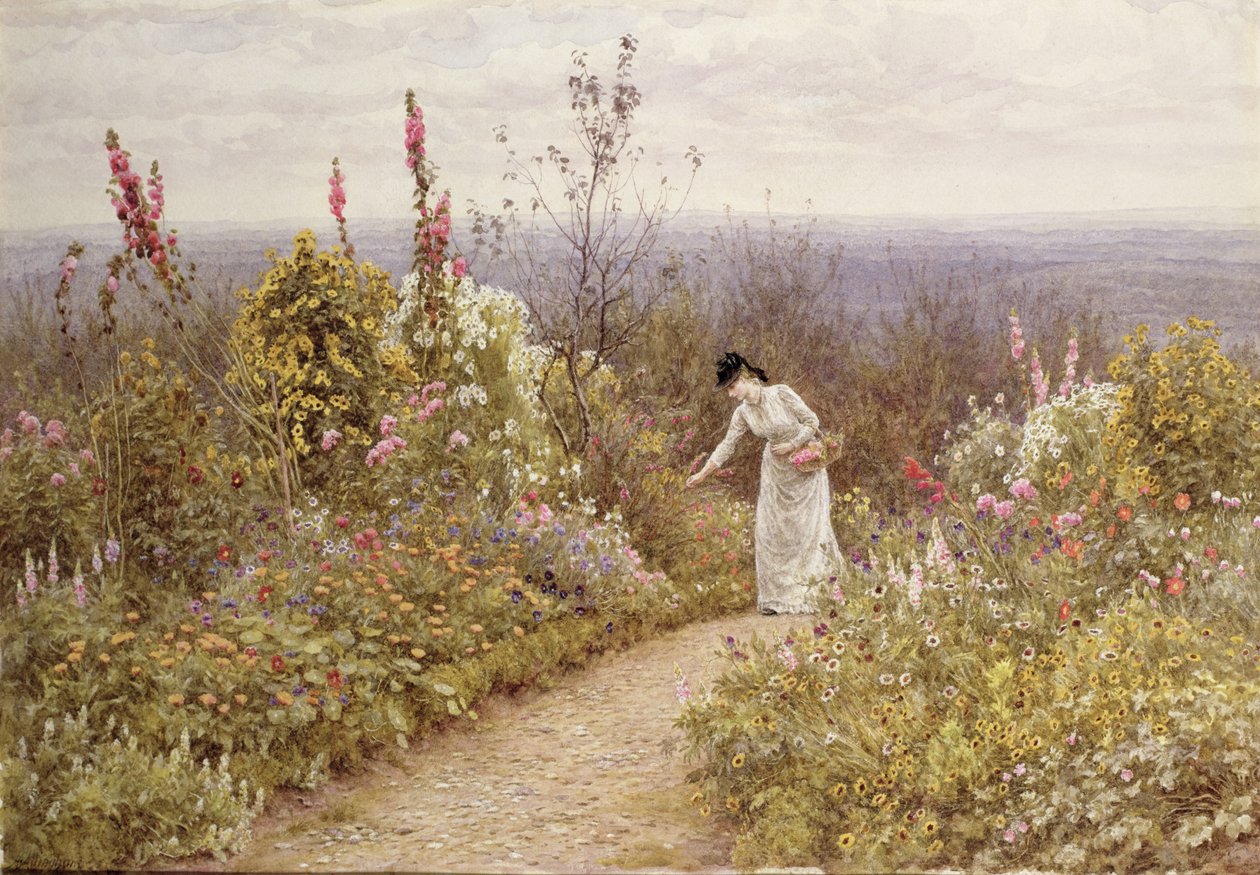 Zahrada v říjnu, Aldworth, 1891 od Helen Allingham