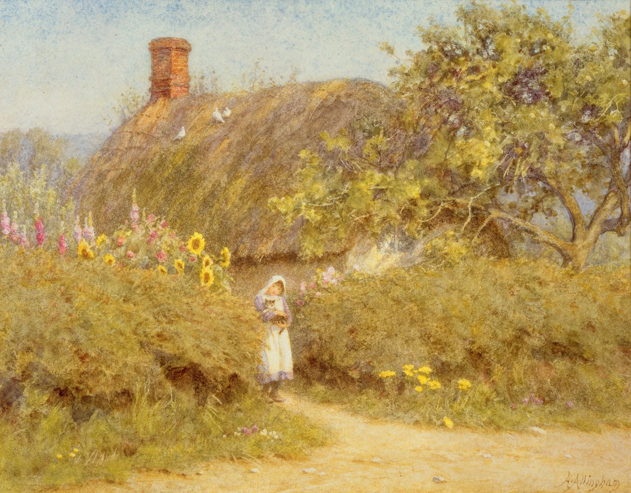 Chata v Surrey od Helen Allingham