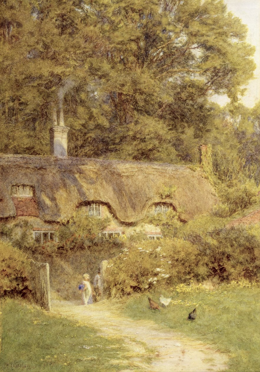 Chata ve Farringfordu, Isle of Wight od Helen Allingham