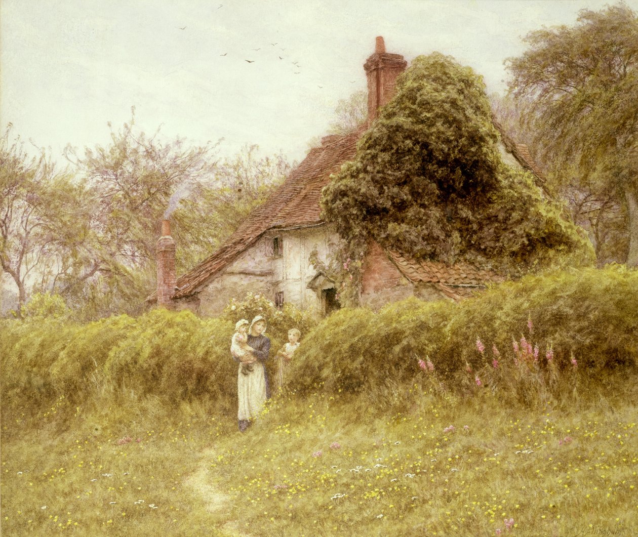 Chata v Pinner, Middlesex od Helen Allingham