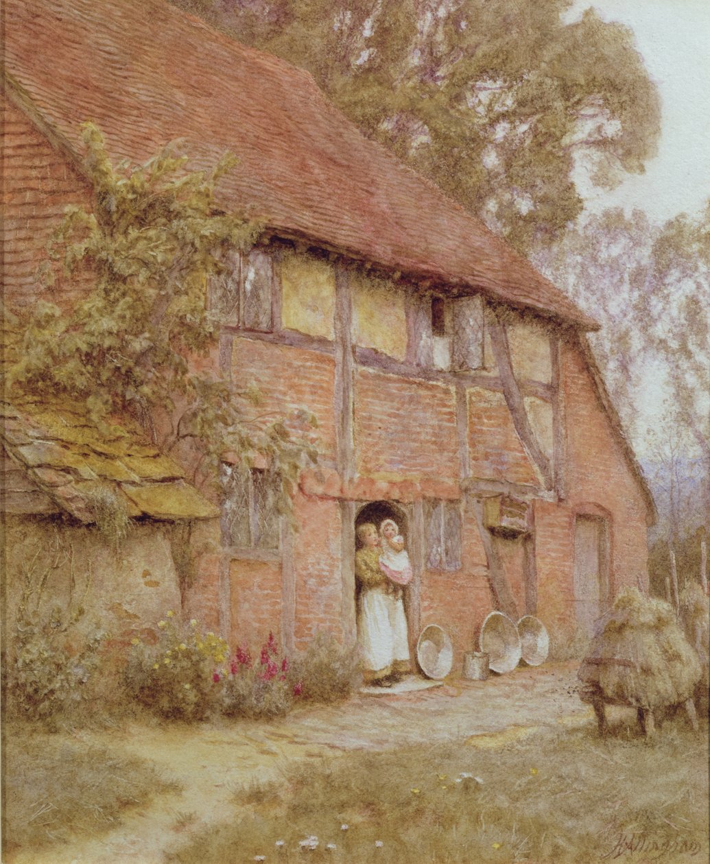 Chalupa s úly od Helen Allingham