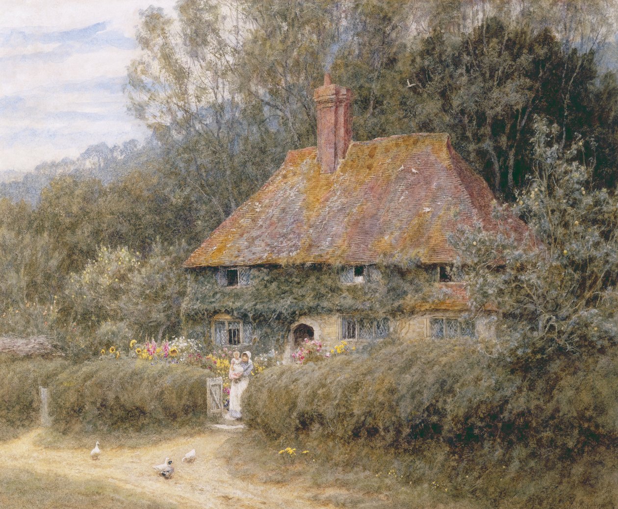 Farma Valewood pod Blackwood, Surrey od Helen Allingham