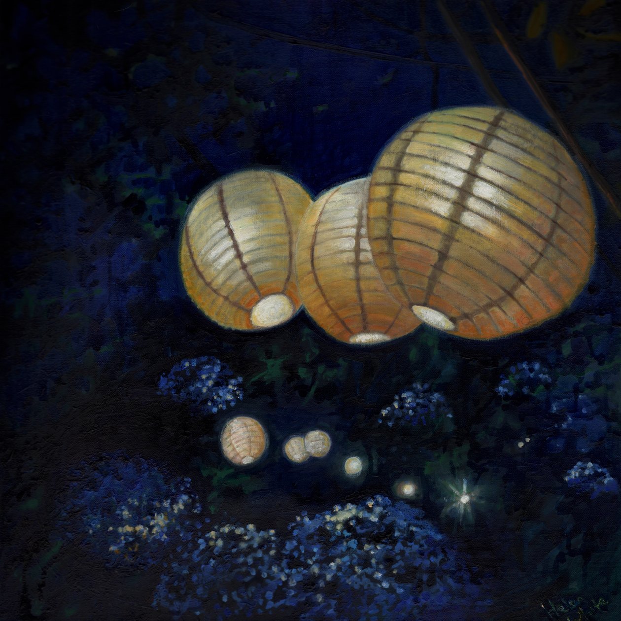 Noční zahrada I, 2014, od Helen White