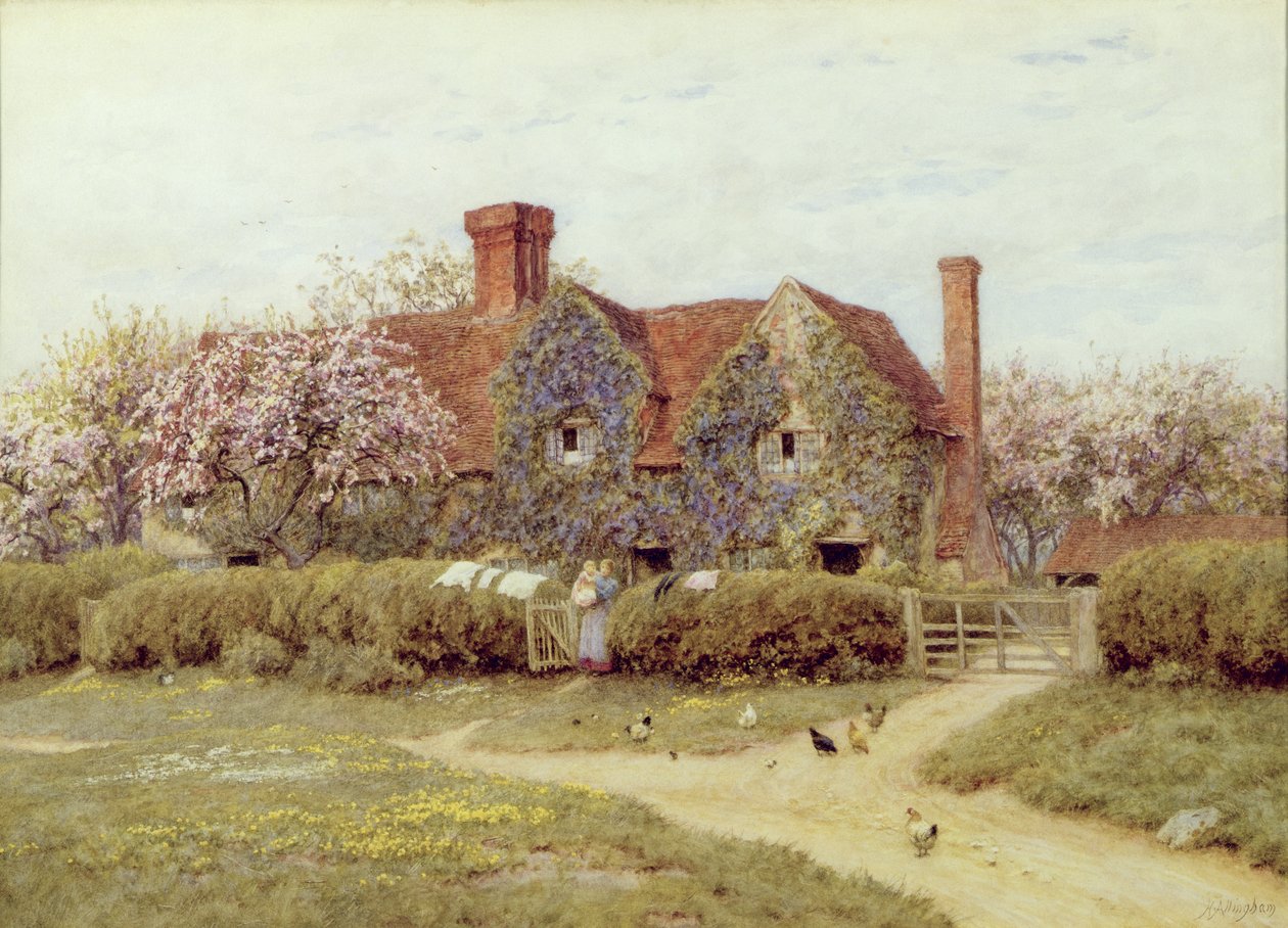 Dům v hrabství Buckinghamshire v Penstreetu od Helen Allingham