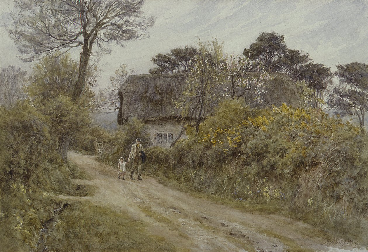 Chata na ostrově Wight od Helen Allingham