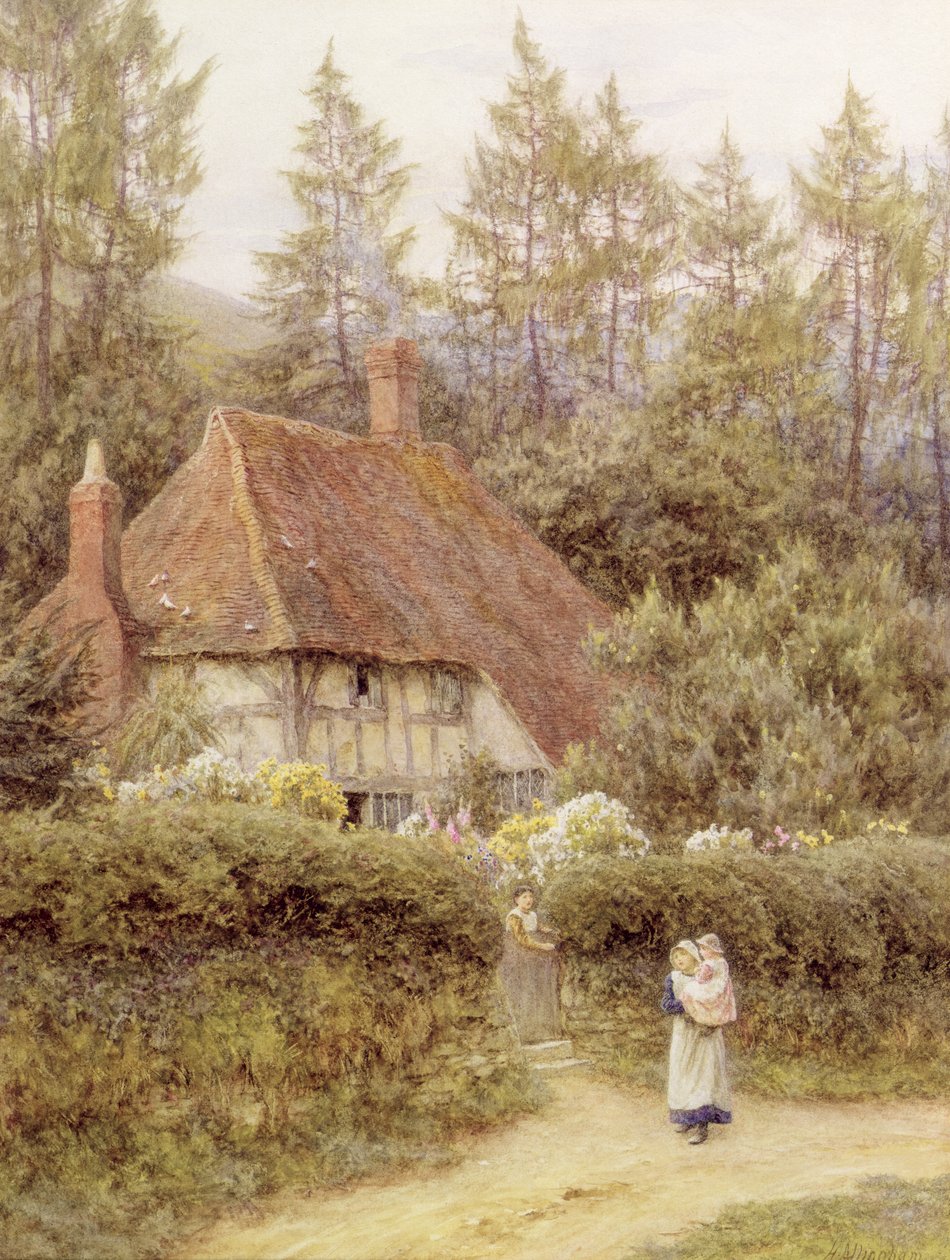 Chata poblíž Haslemere od Helen Allingham