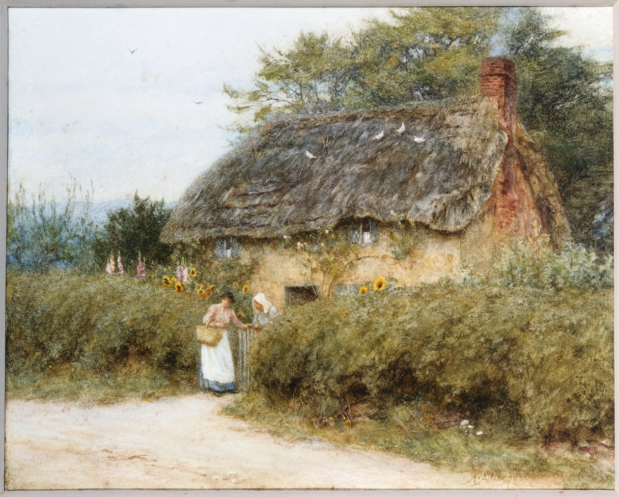Došková chata poblíž Peaslake, Surrey od Helen Allingham