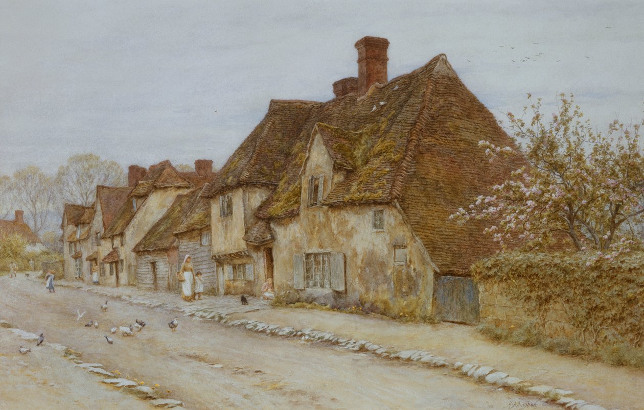 A Village Street, Kent od Helen Allingham