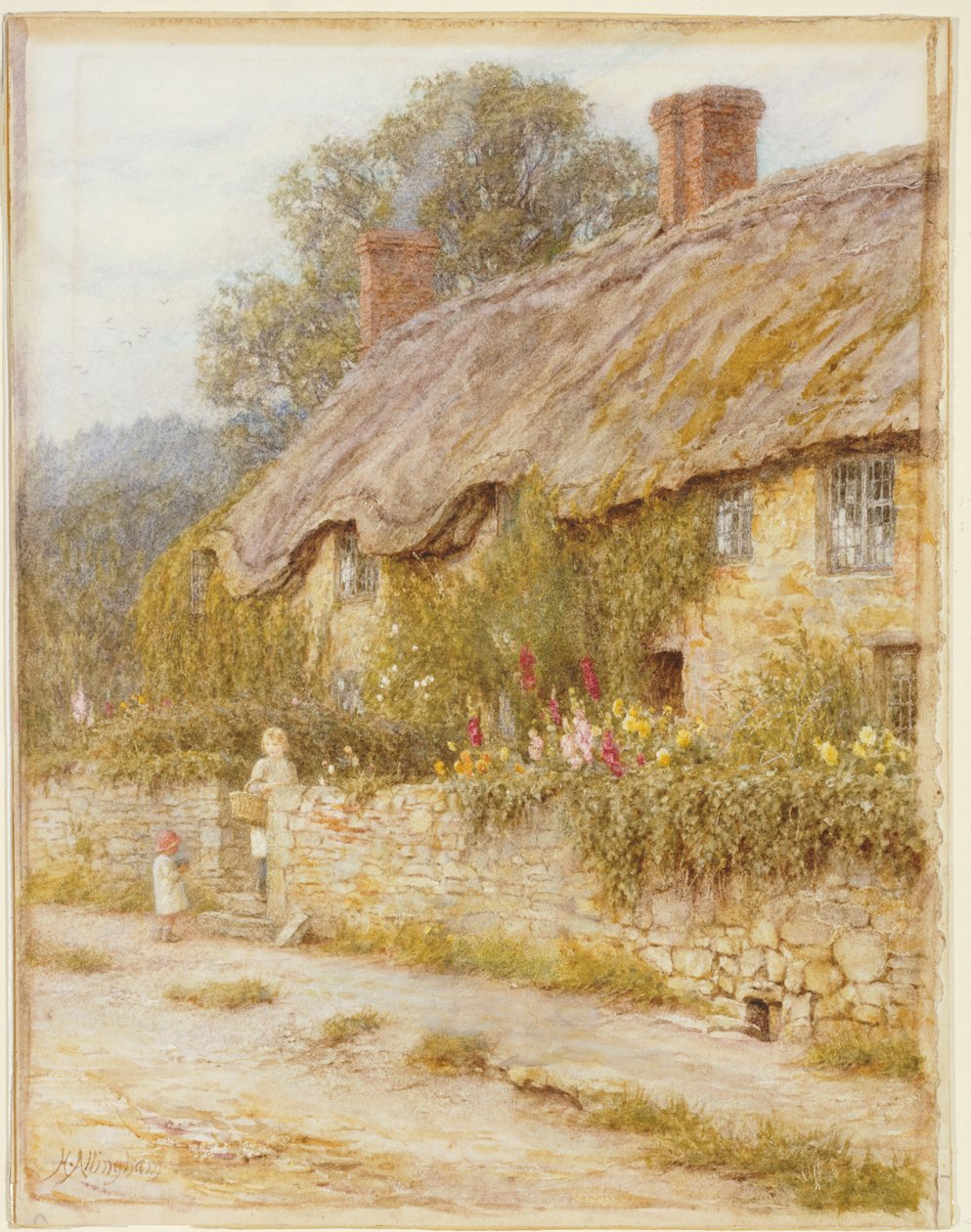 Chata poblíž Wells, Somerset od Helen Allingham