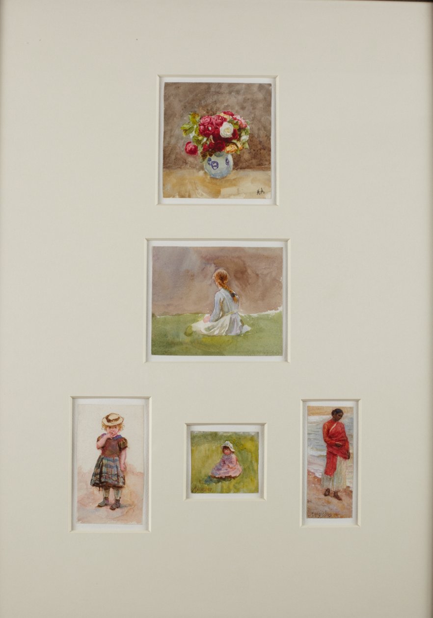 Pět skic (akvarel na papíře) od Helen Allingham