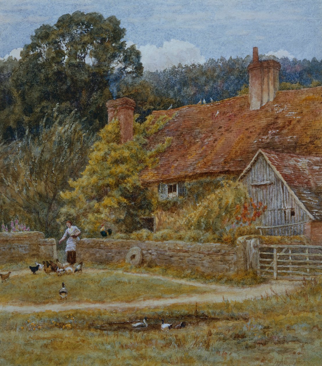 Netley Farm, Shere, Surrey, 1878 od Helen Allingham