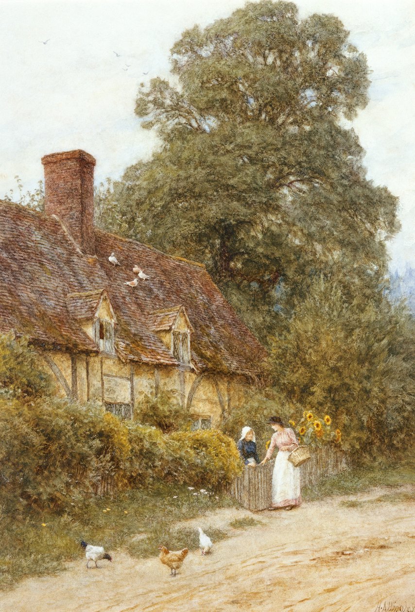 Stará pošta, Brook, poblíž Witley od Helen Allingham