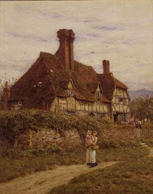 Stará chata Surrey od Helen Allingham