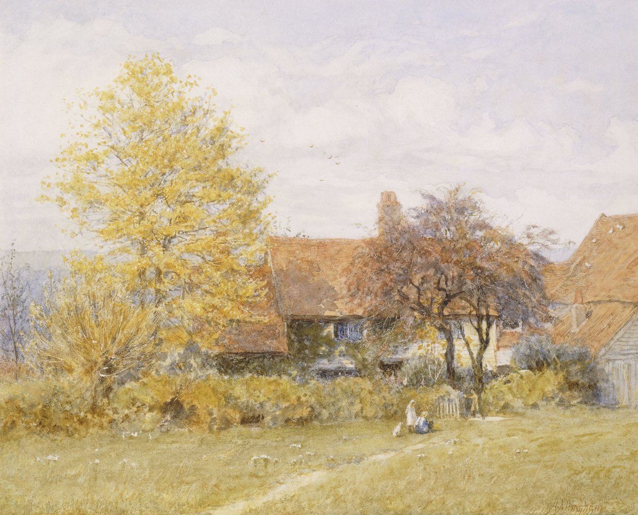 Stará farma Wyldes, Hampstead, od Helen Allingham