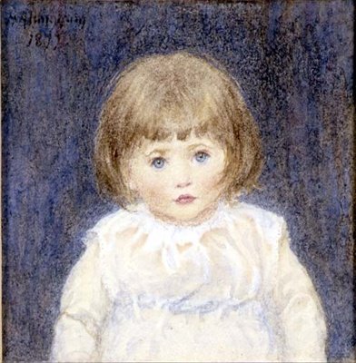 Jeden rok starý (akvarel) od Helen Allingham