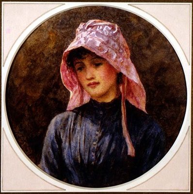 Portrét dívky (akvarel na papíře) od Helen Allingham