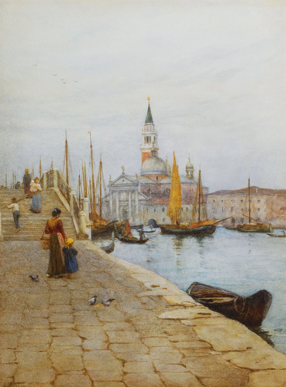 San Giorgio Maggiore z Zattere, Benátky, od Helen Allingham