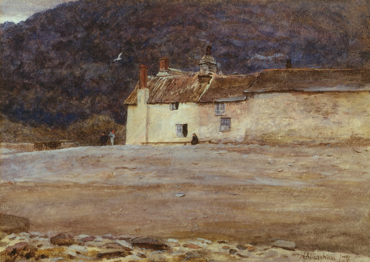 Poslední dům v Lynmouthu, 1874 (wc na papíře) od Helen Allingham