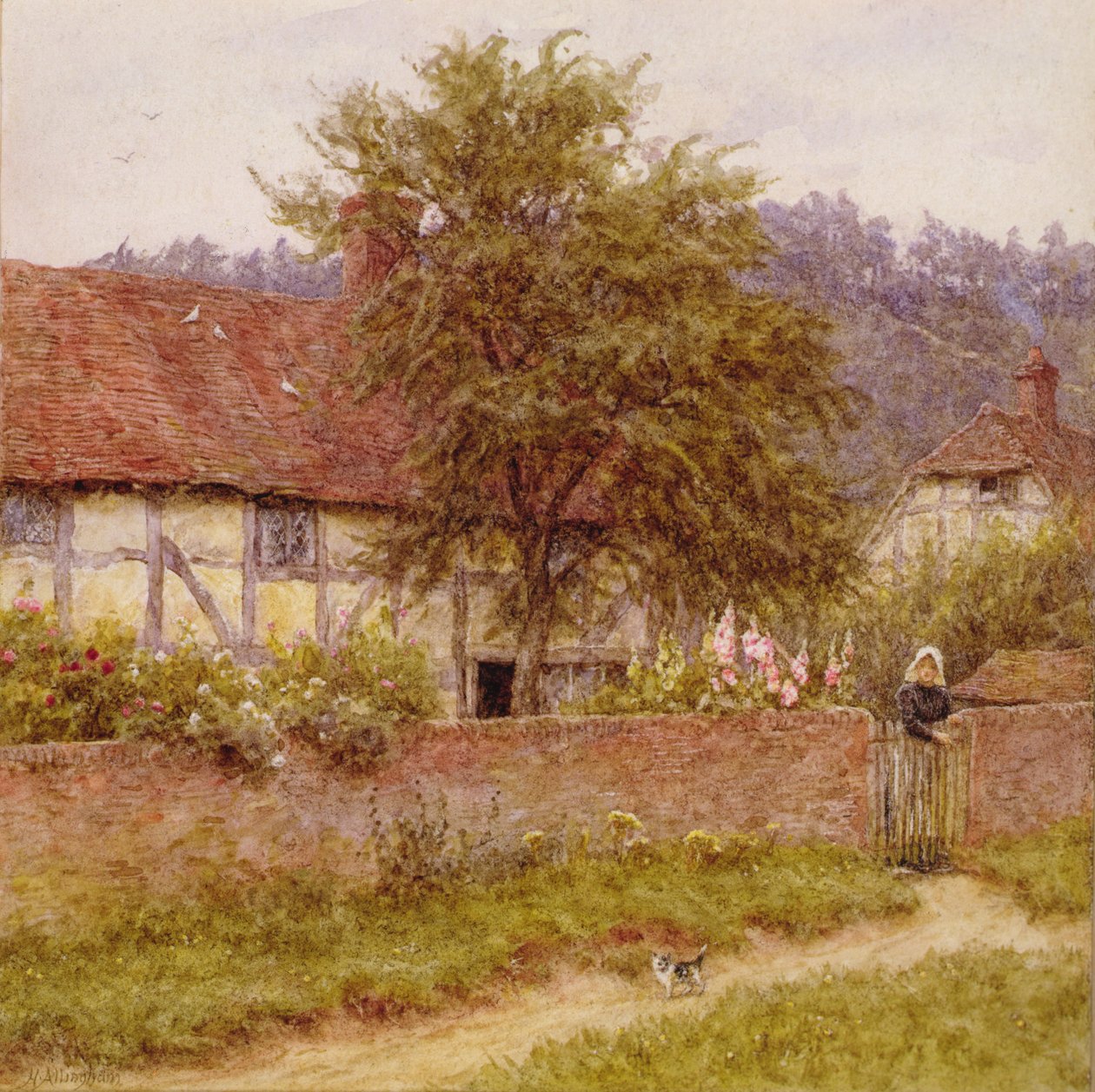 Toulavé kotě, c.1891 (olej na plátně) od Helen Allingham