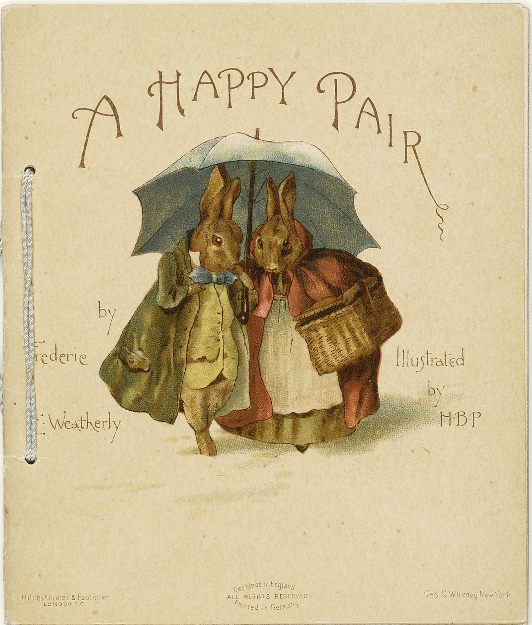 Ilustrace ke šťastnému páru Frederick Weatherly, 1890 od Helen Beatrix Potter