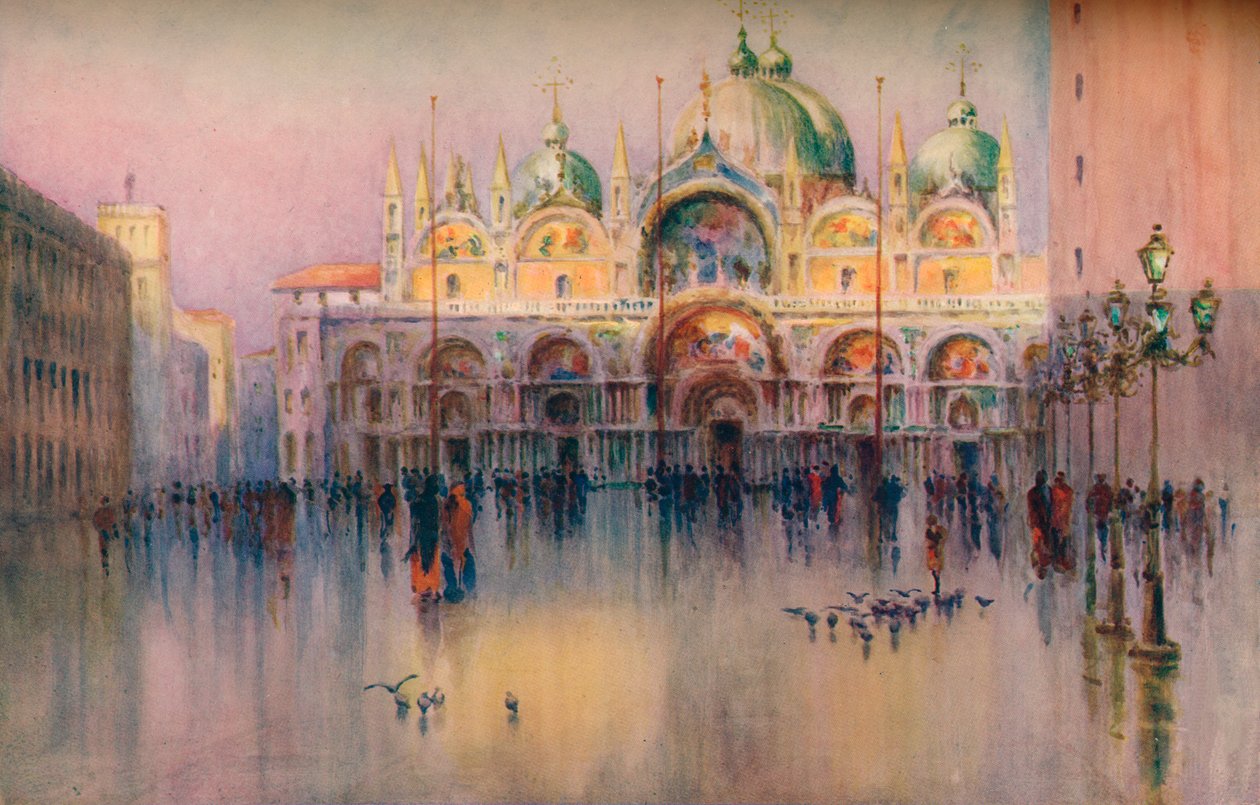 Večerní záře, Svatý Mark, Benátky. 1914 od Helen Donald Smith