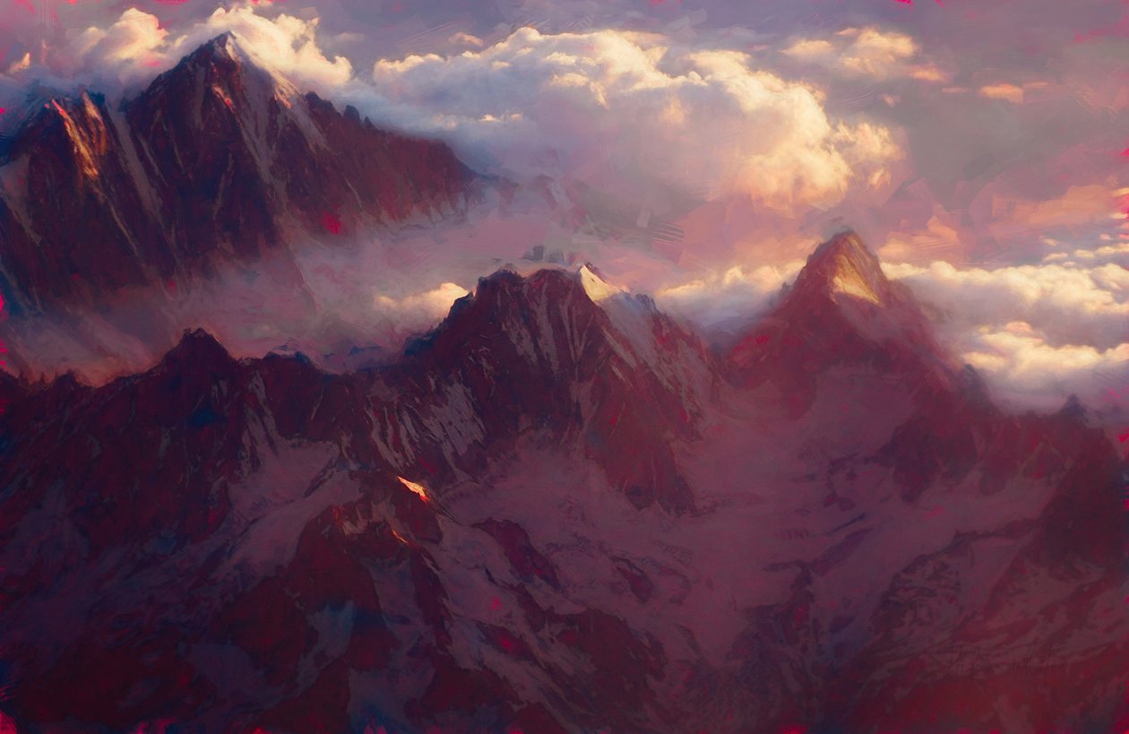 Alpský úsvit, 2019 od Helen White