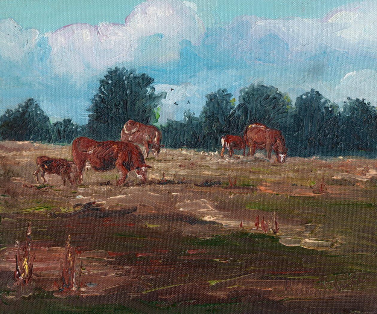 Pasení krav, 2008 od Helen White