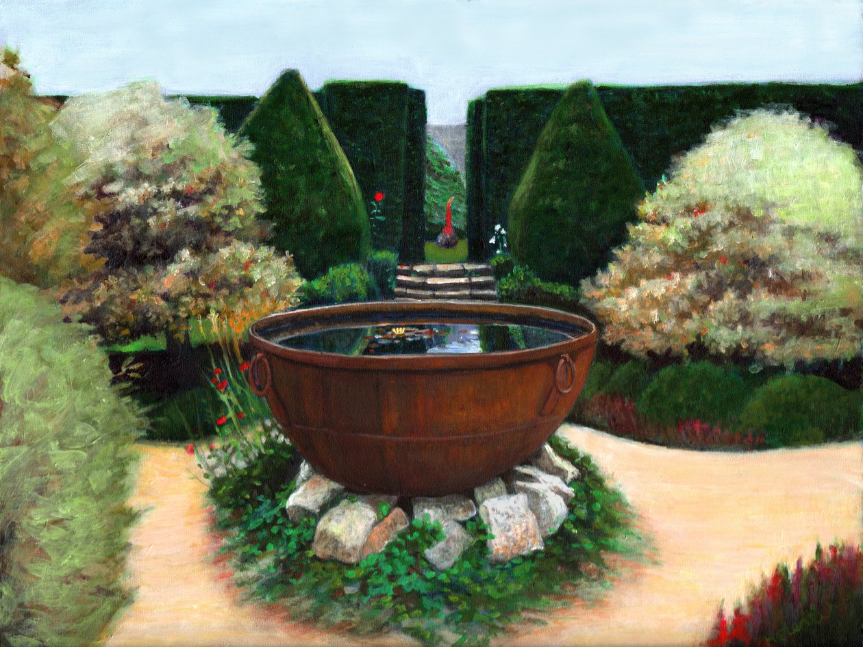 Sacred Space, 2020 (akryl na palubě) od Helen White